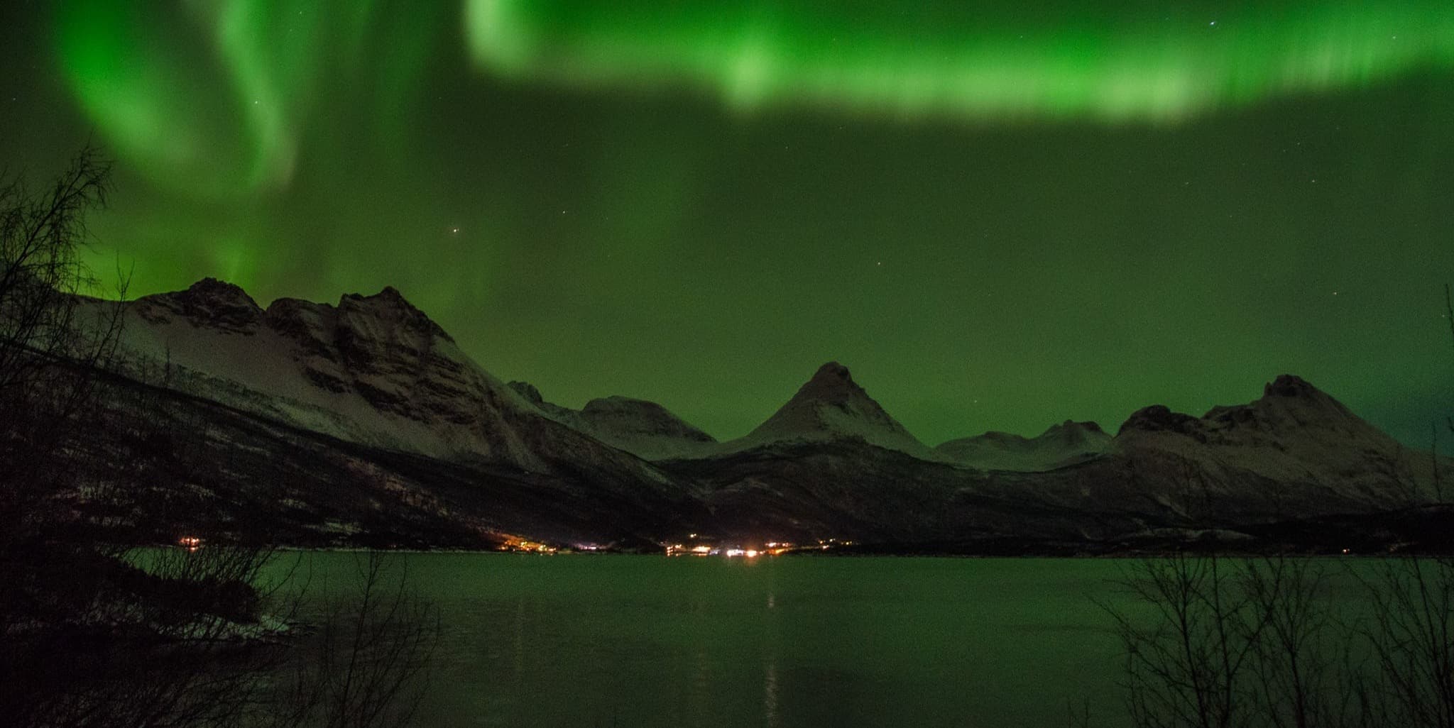 Aurora boreal, durante el viaje